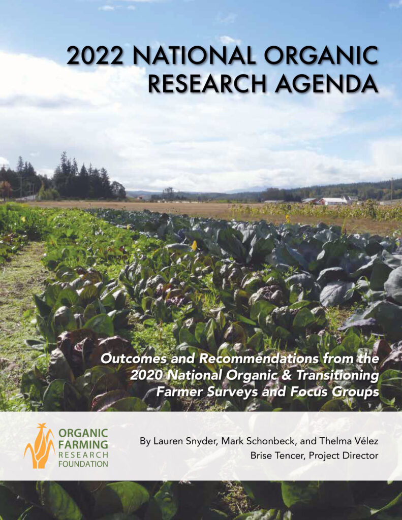 2022 National Organic Research Agenda Cover