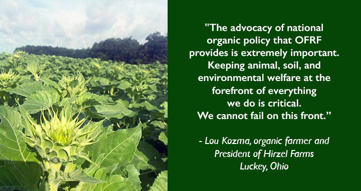 Lou Kozma OFRF Advocacy quote