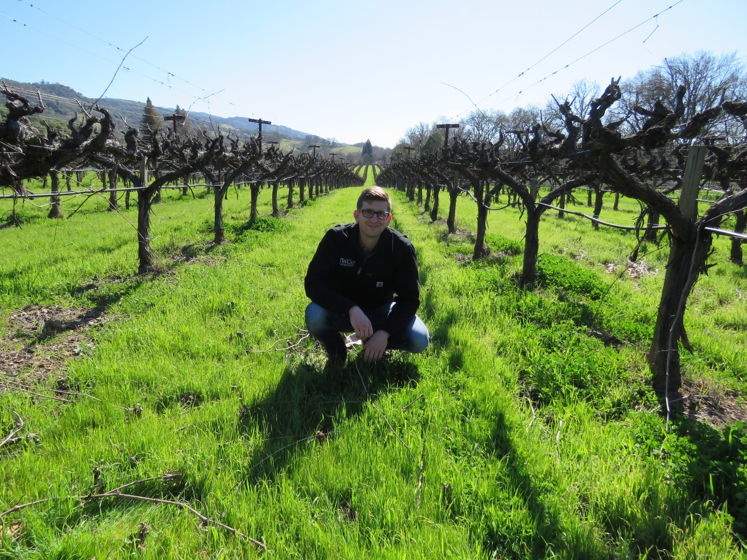 Chase Thornhill in his Vineyard