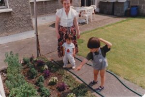 Eoin Jun King, as a baby, in the Garden