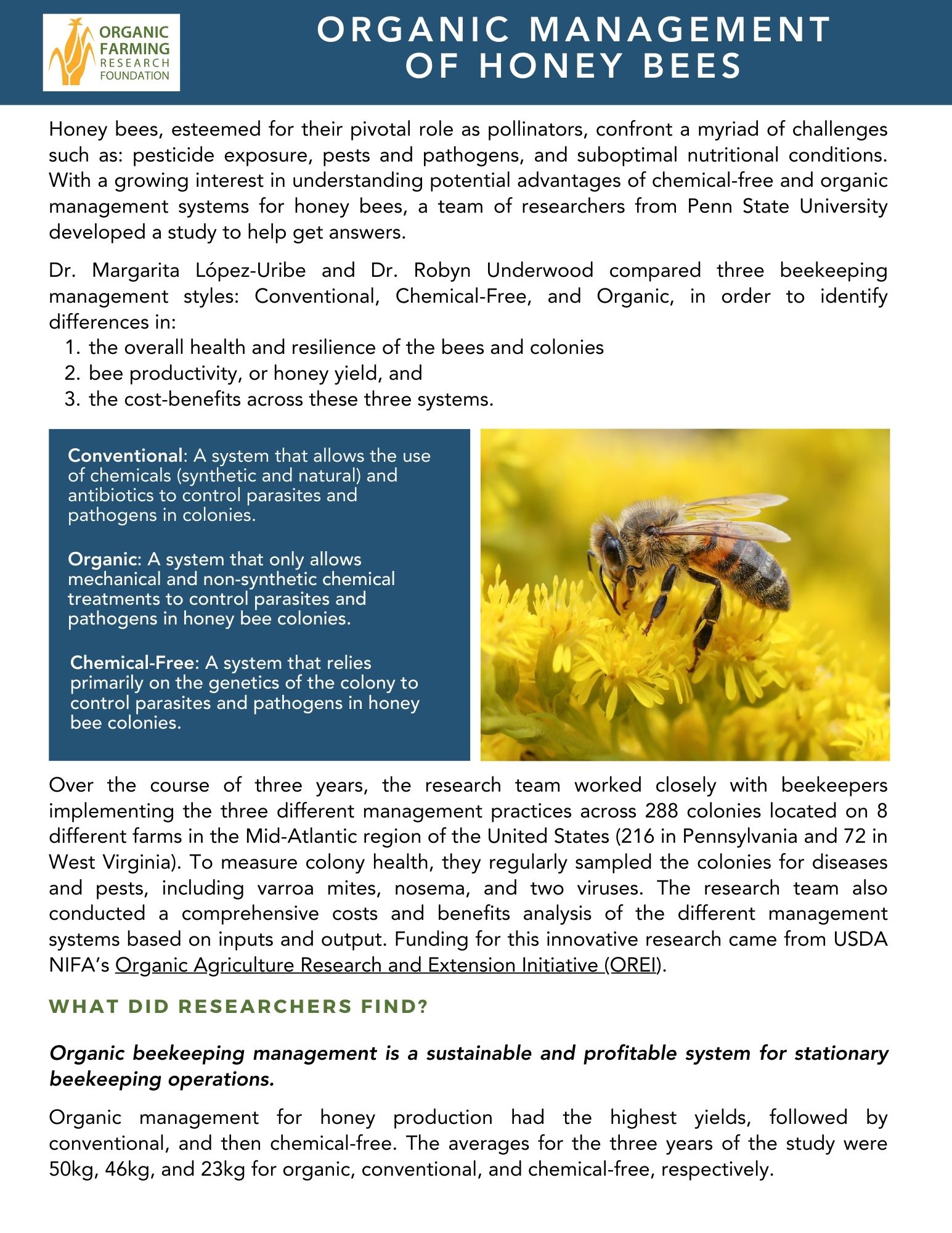 Infographics & Factsheets - Organic Farming Research Foundation