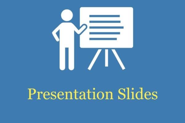 presentation slides blue