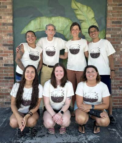 OFRF staff at PD mtg in FL April 2024. Dominica, Mark, Heather, Jose, Thelma, Ashley, Mary.