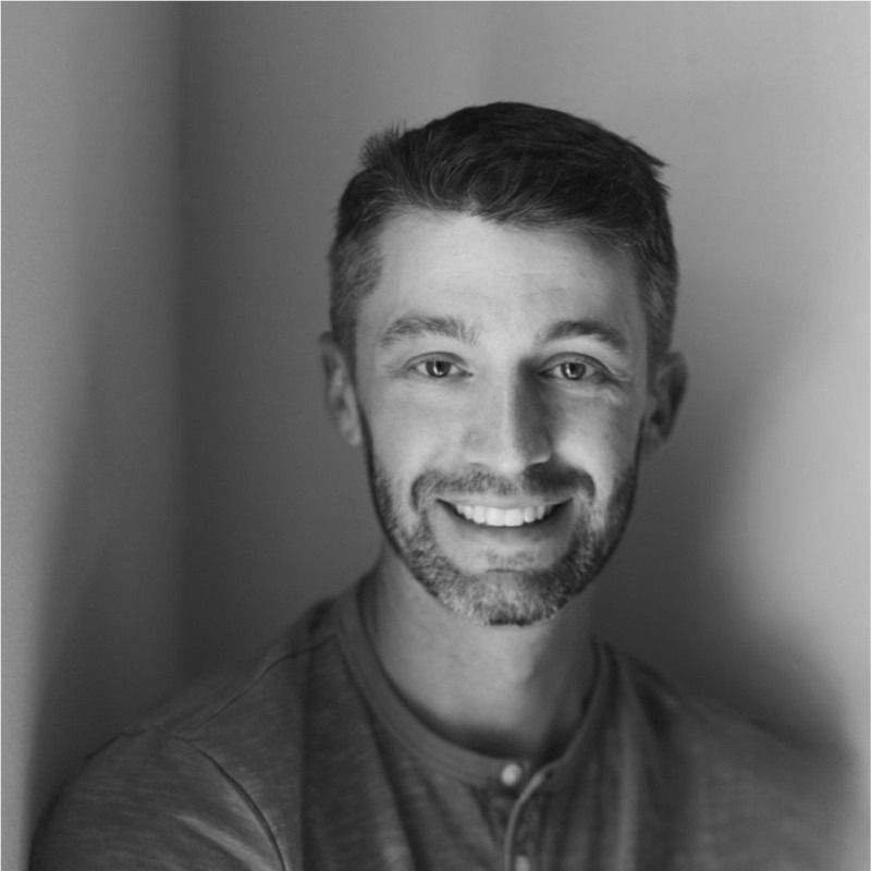 Bryan Wood headshot 2024 OFRF BOD-b&w OFRF board member Bryan Wood smiling at camera, black and white