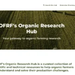 screenshot of OFRF's Organic Research Hub website