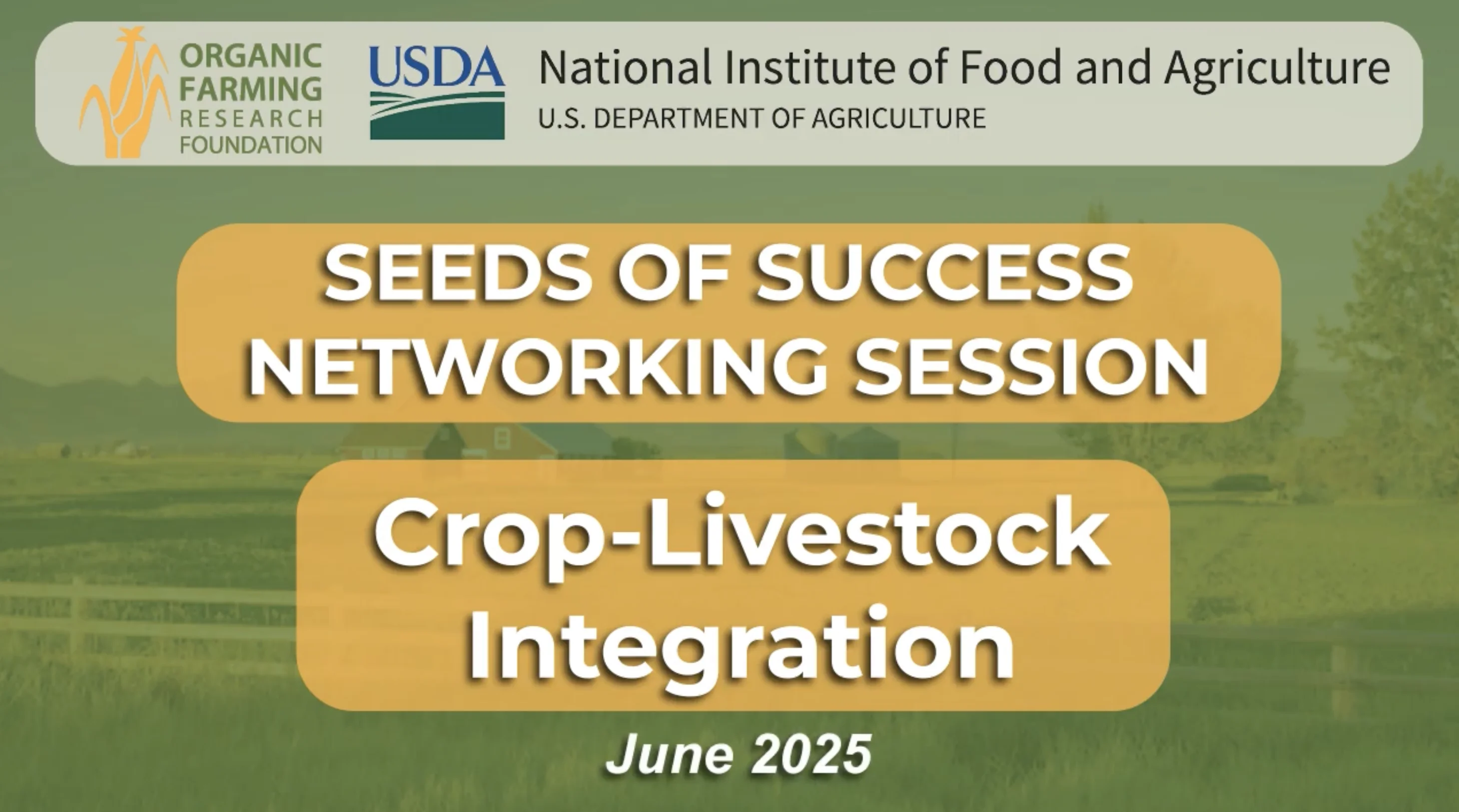 Seeds of Success Webinar Crop and Livestock Integration