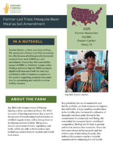 Farmer-led trial report cover for Passion Gardens.