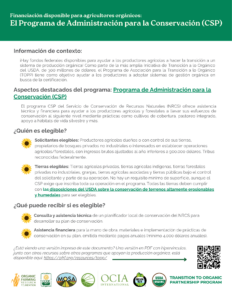 TOPP CSP flyer in Spanish