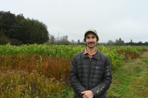 Farmer Anthony Reyes standing in the field.