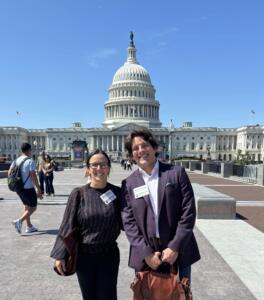Executive Director Brise Tencer and Policy Manager Vinnie Trometter at the Capitol Building.